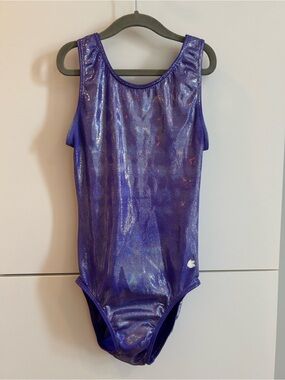 Snowflake Designs Shiny Purple One-Piece Leotard - Size Adult Small